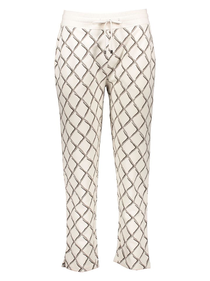 Juvia Pyjama-Hose in Creme/ Taupe günstig kaufen