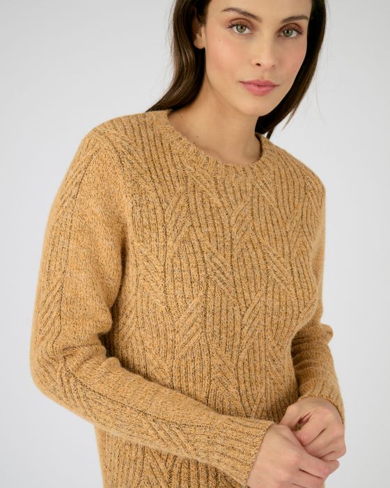 Pull col rond maille chinée Thermolactyl
