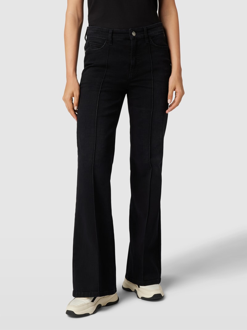 Flared Leg Jeans mit Stretch-Anteil Modell 'FAE' in schwarz