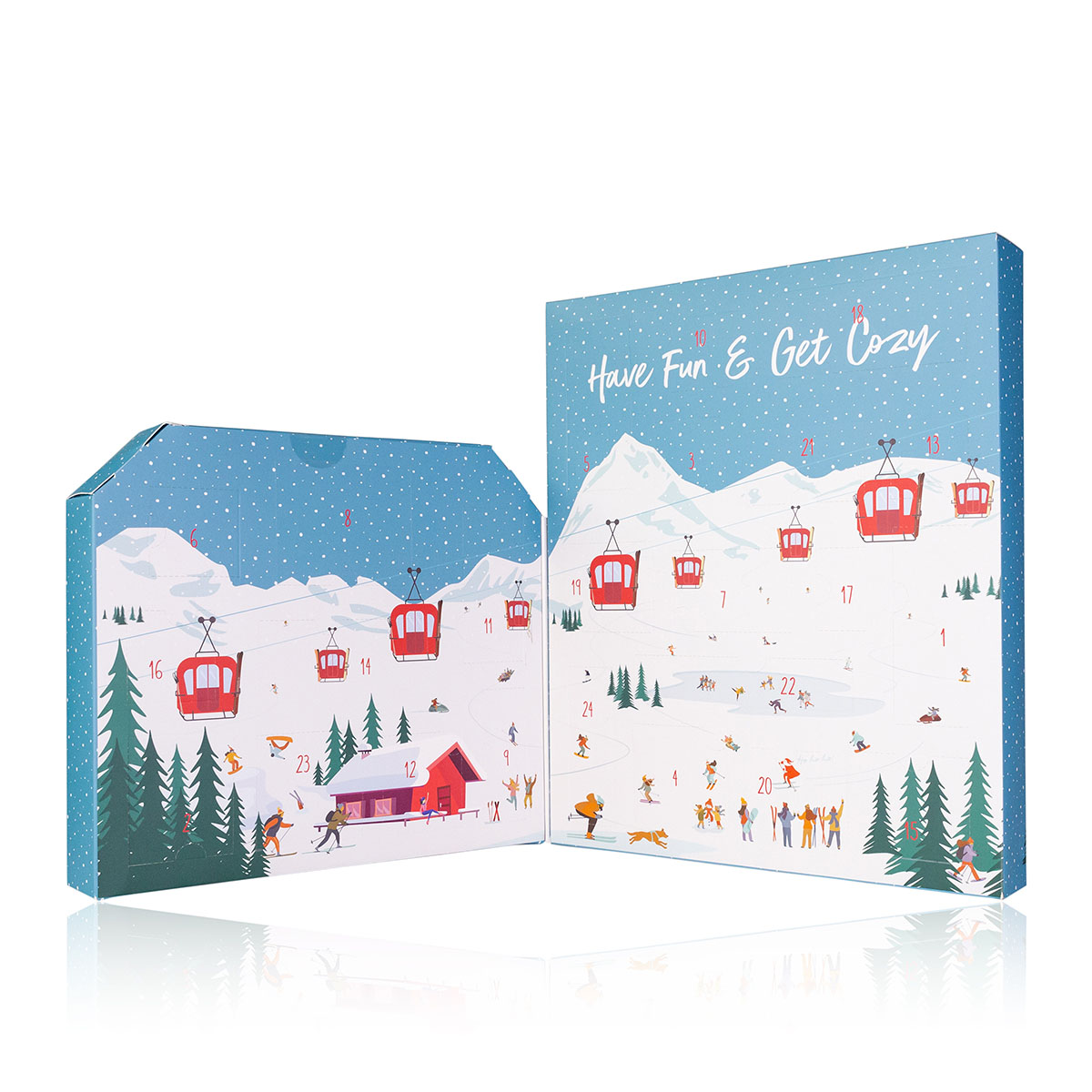 accentra Adventskalender ALPINE COZINESS in aufklappbarer Box