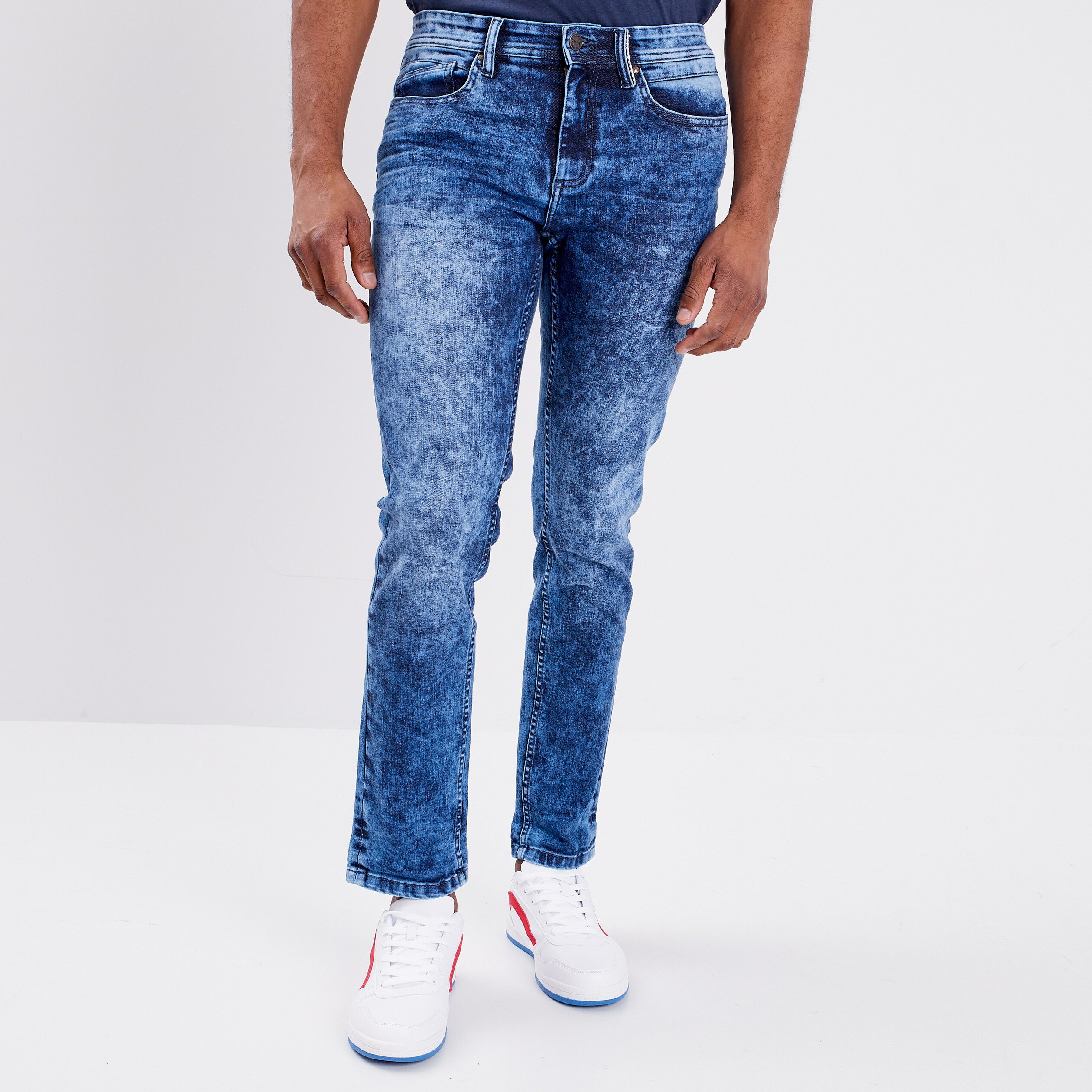 Jeans slim 5 poches denim stone homme | La Halle