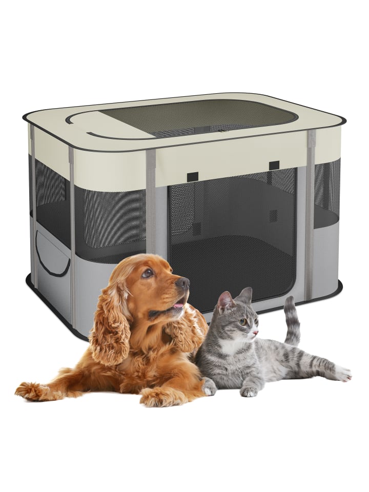relaxdays Welpenauslauf in Mehrfarbig - (B)90 x (H)60 x (T)68 cm günstig kaufen onesize