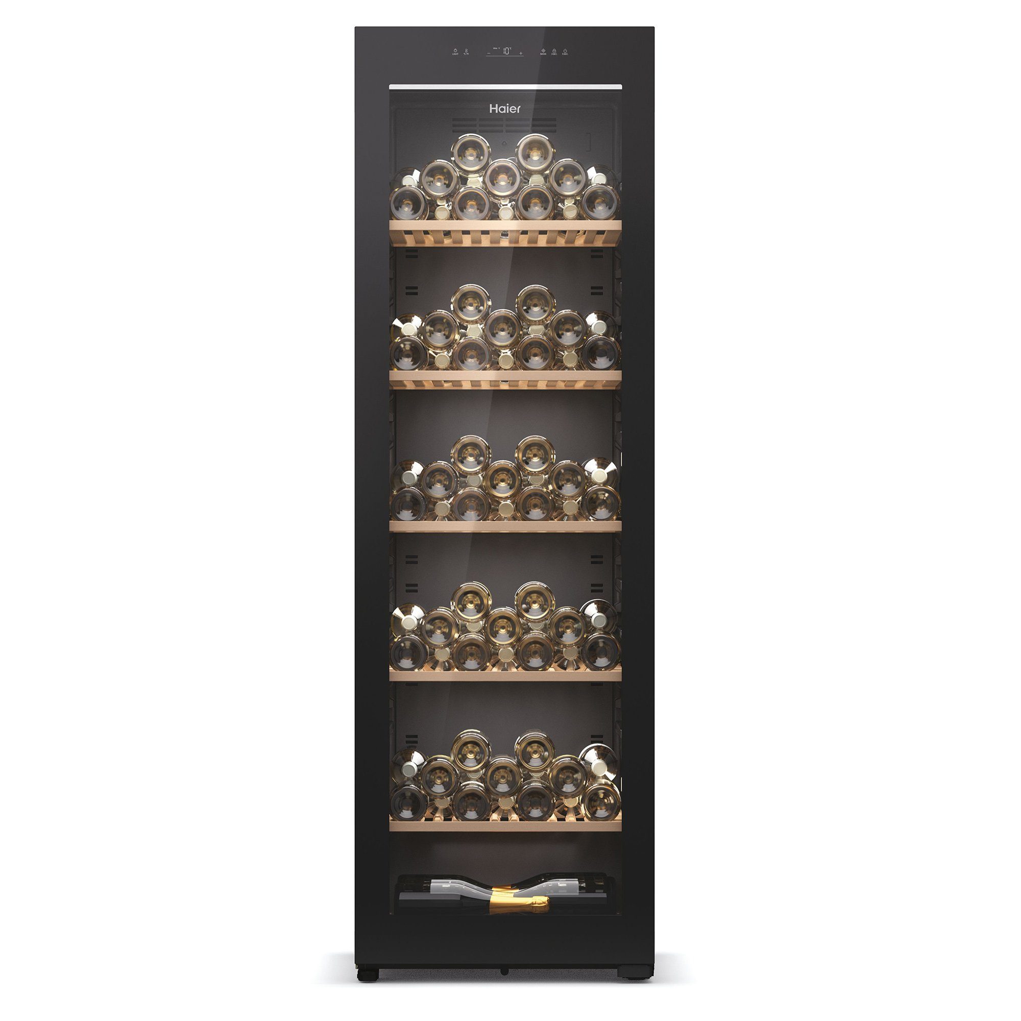 Haier Weinkühlschrank HWS247GGU1, für 247 Standardflaschen á 0,75l,Wifi und hOn App, Mono Zone, für 247 Flaschen, 3D LED