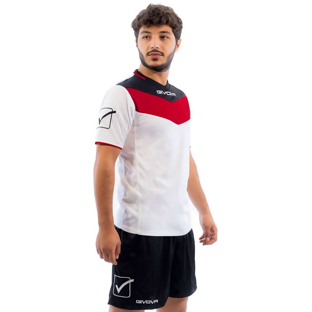 Givova Kit Campo Set Trikot + Shorts rot/schwarz