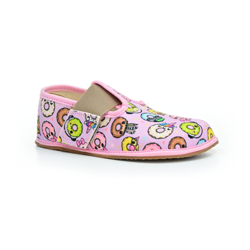 Pegres BF01 Donut rosa Barfußhausschuhe