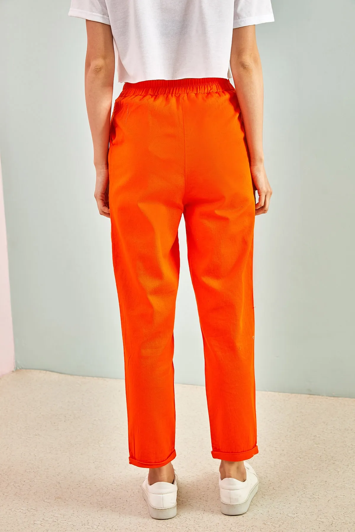 Bianco Lucci  Damen-Hose aus Gabardine mit Ösen 3929