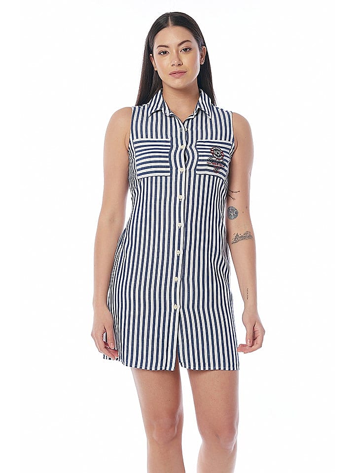 Galvanni Kleid in Blau/ Bunt günstig kaufen XL