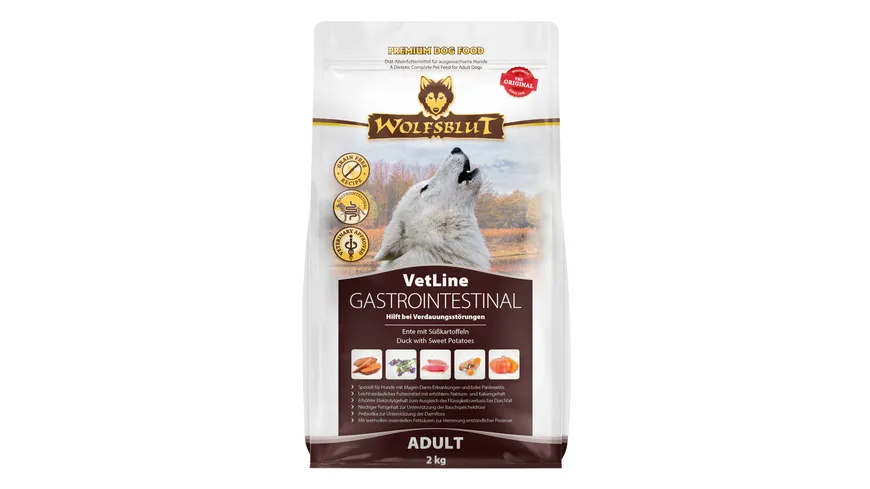 Wolfsblut Hundetrockenfutter VetLine Gastrointestinal 2 kg