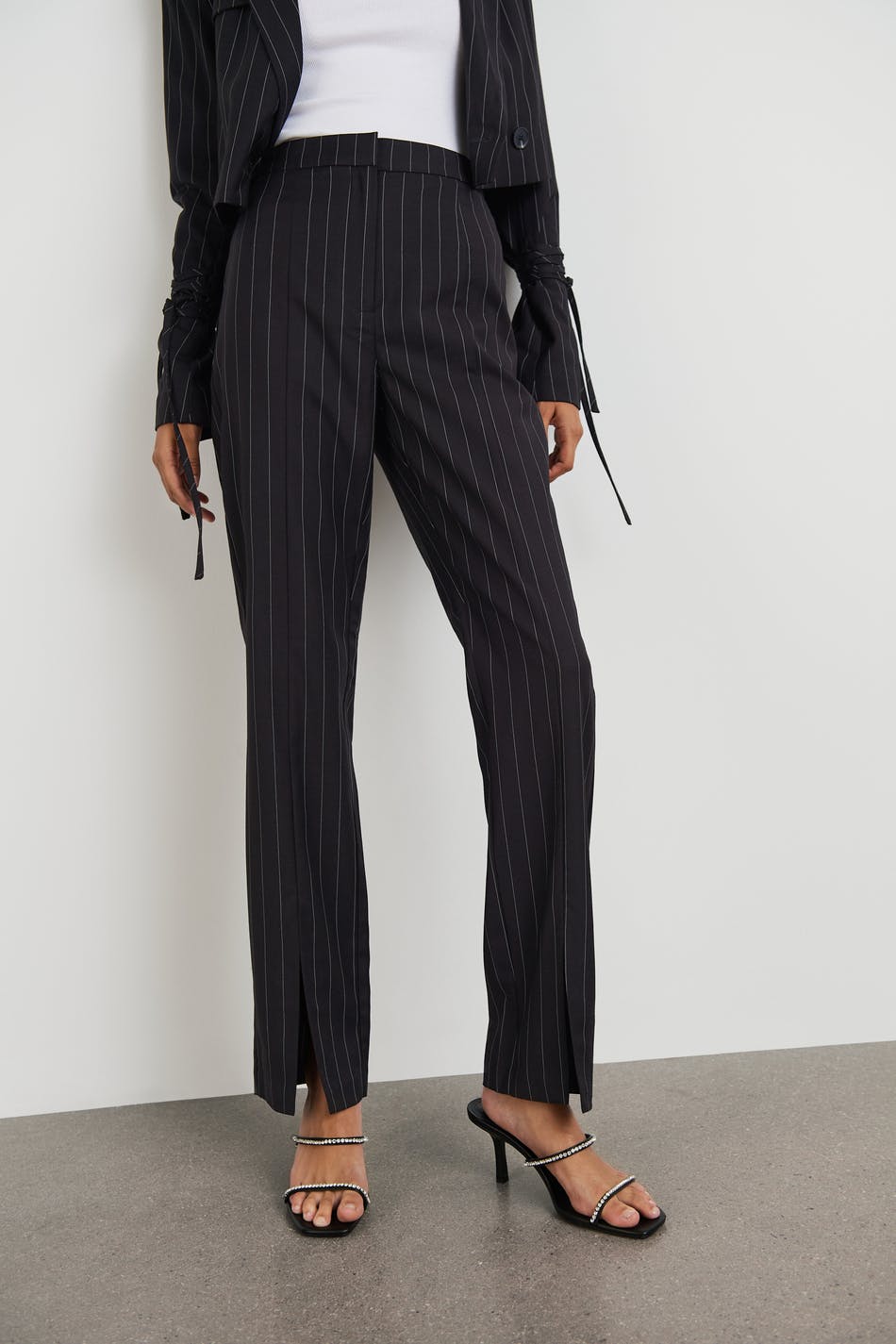 Kim front slit trousers