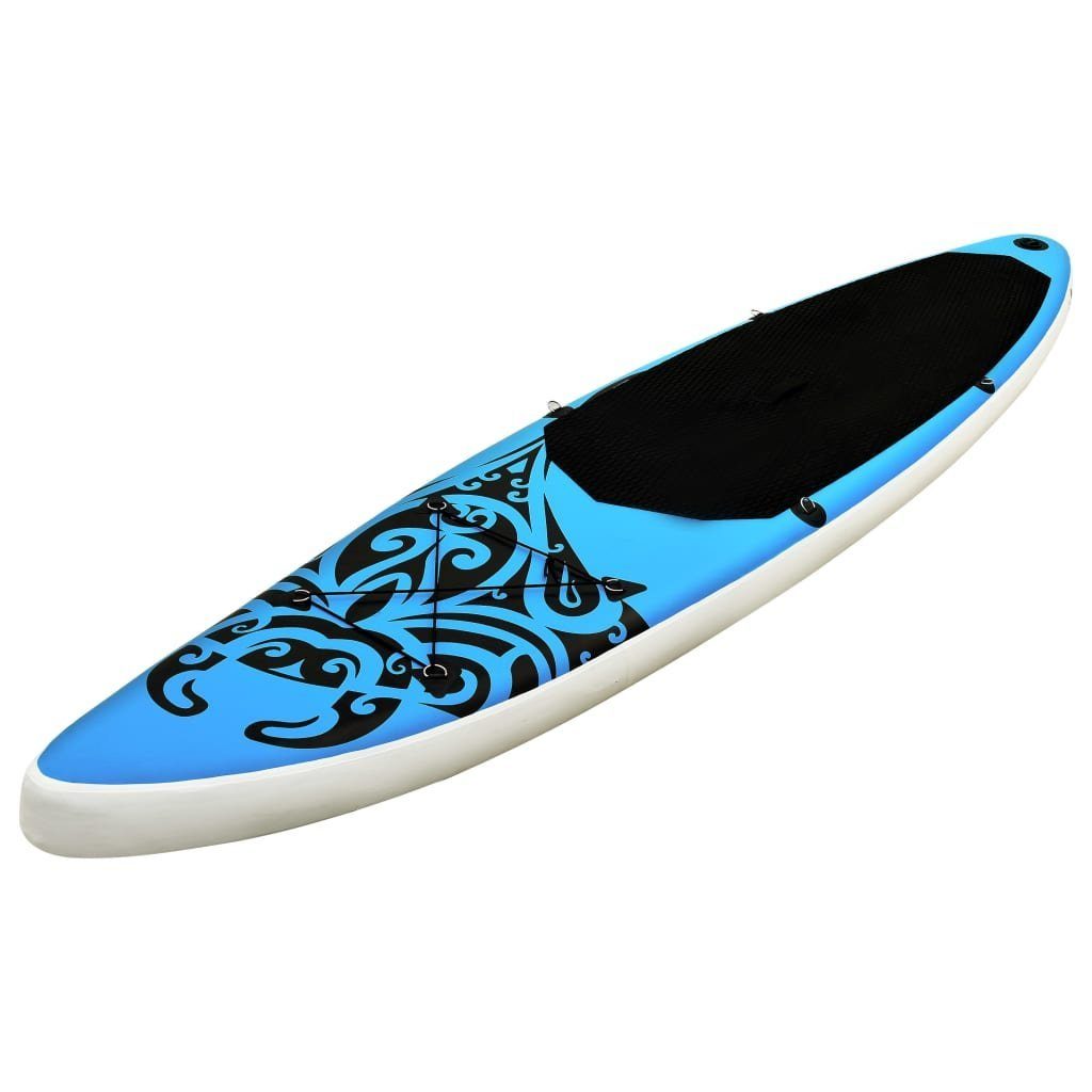 vidaXL Schlauchboot Aufblasbares Stand Up Paddle Board Set 366x76x15 cm Blau