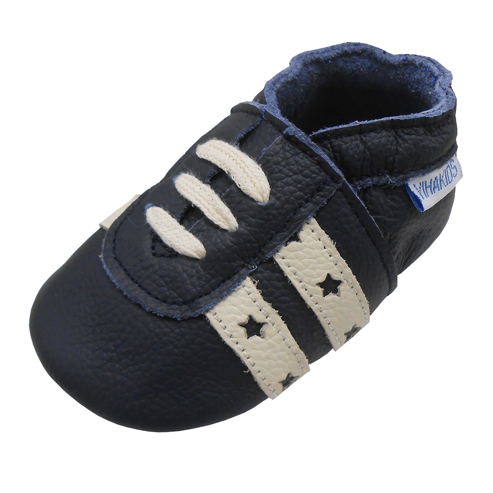 Yalion Weiche Leder Krabbelschuhe Baby Lauflernschuhe Lederpuschen Lauflernschuh