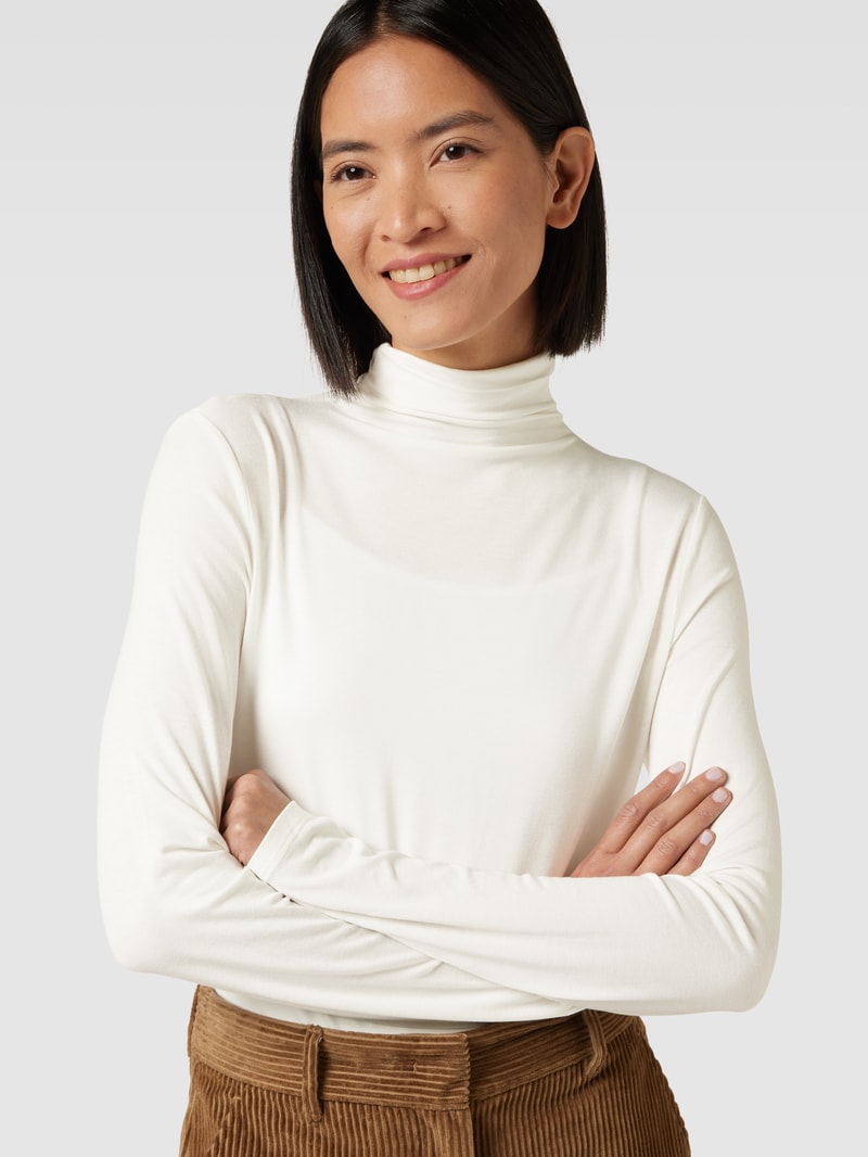 Longsleeve mit Turtleneck Modell 'Sayar' in offwhite