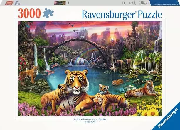 Puzzle 3000 Teile - Tiger in paradiesischer Lagune