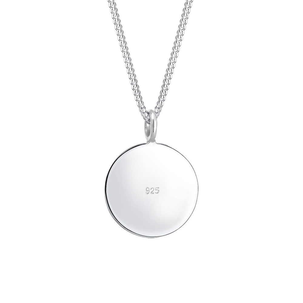 Elli Elli Collier Femme Paillette Caractère Symbole - (925/1000) Argent Bijoux