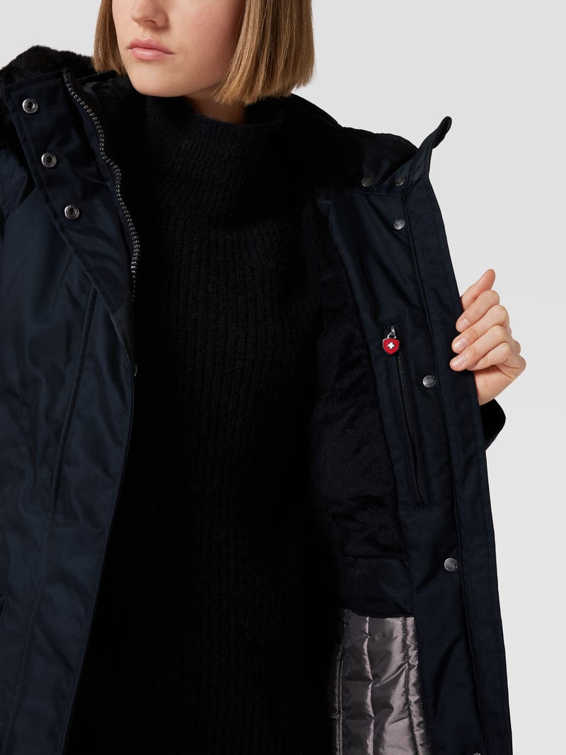 Funktionsjacke mit Label-Applikation Modell 'Delicy' in marineblau