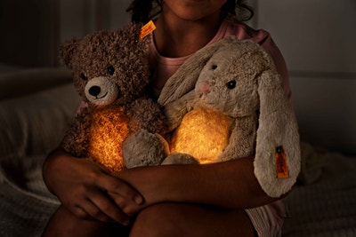 Light at Night Caspar Teddybär, 28 cm, hellbraun