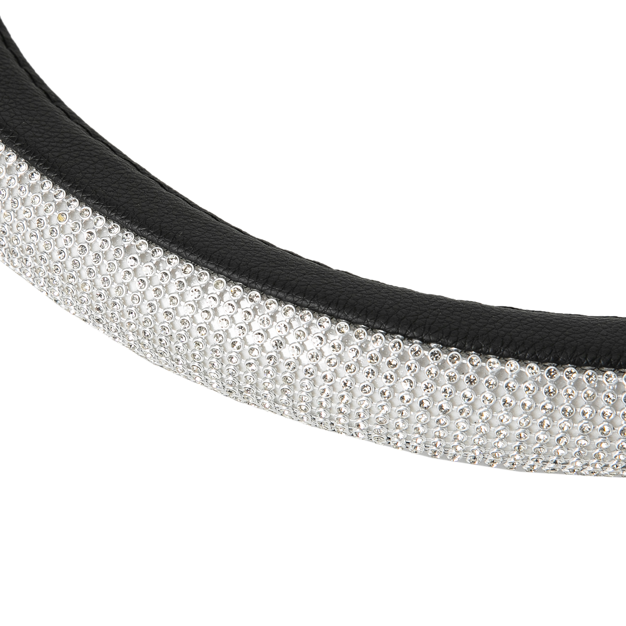 Norauto Leder-Lenkradbezug schwarz mit Diamanten - ATU