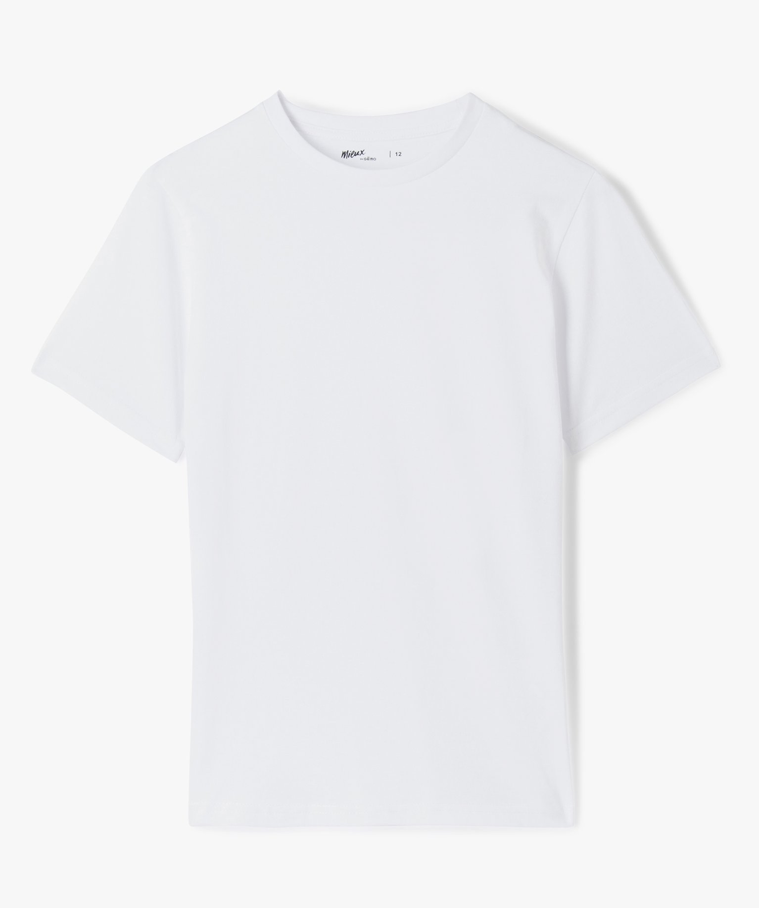 Tee-shirt à manches courtes uni Garçon blanc | GEMO