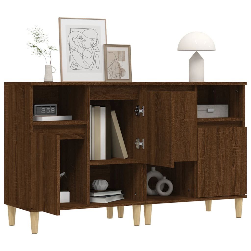 vidaXL Anrichte Sideboards 2 Stk Braun Eichen-Optik 60x35x70 cm Holzwerkstoff