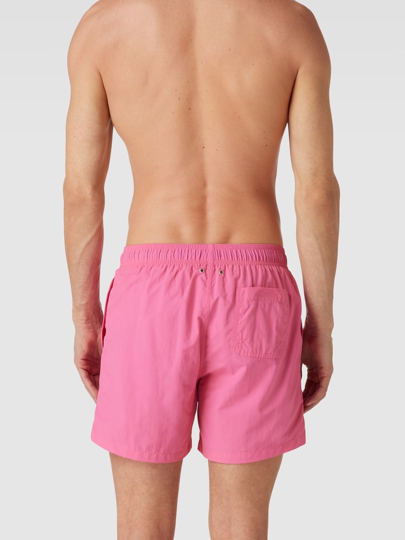 Badehose mit Label-Stitching in pink