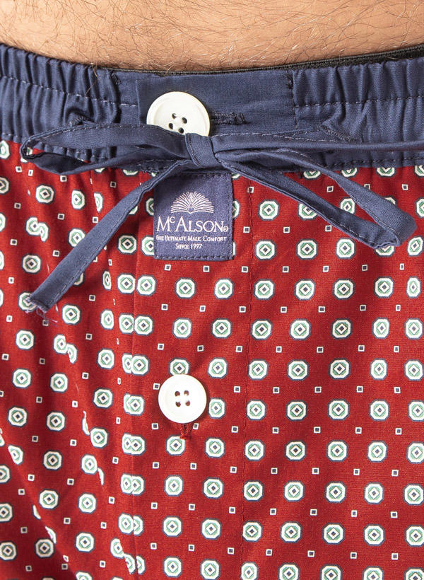 MC ALSON, Pyjamahose, Baumwolle, rot gemustert