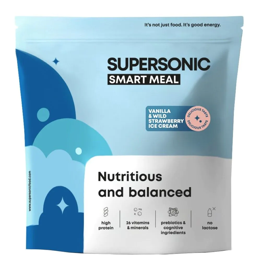 Supersonic Smart - Ένα πλήρες γεύμα με παγωτό βανίλια και άγριες φράουλες 1,3 kg