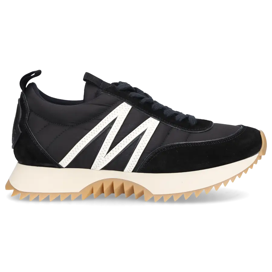 Moncler - Sneaker low PACEY Veloursleder Nylon - schwarz