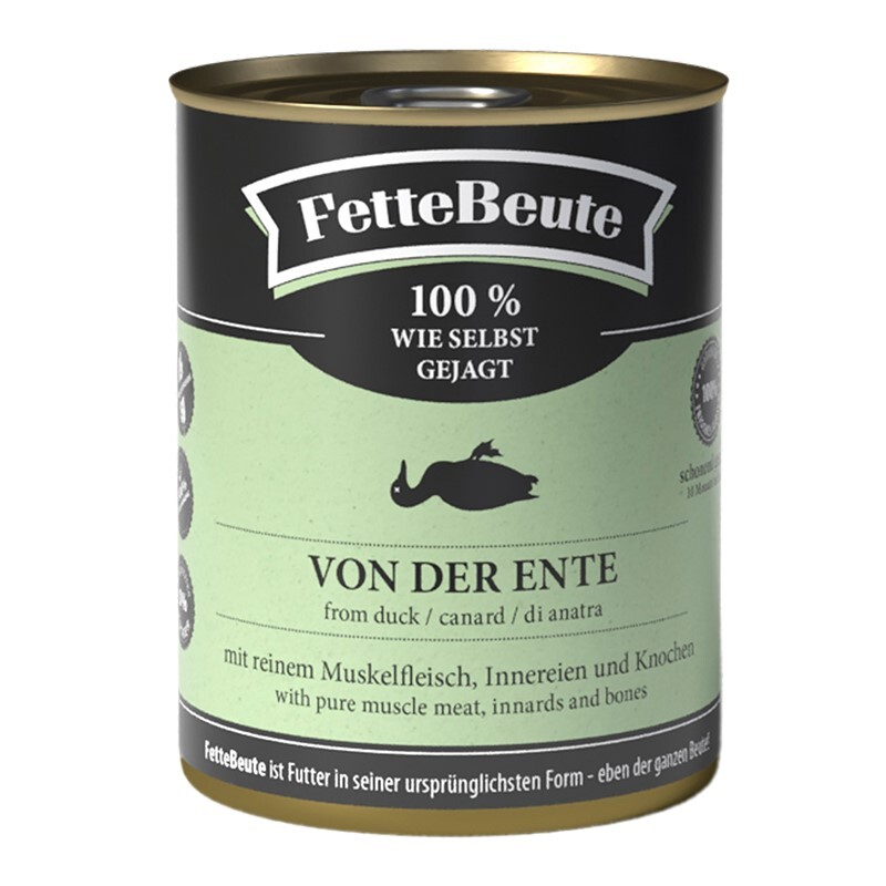 FetteBeute BARF/ Frostfutter FetteBeute 12x800g Ente