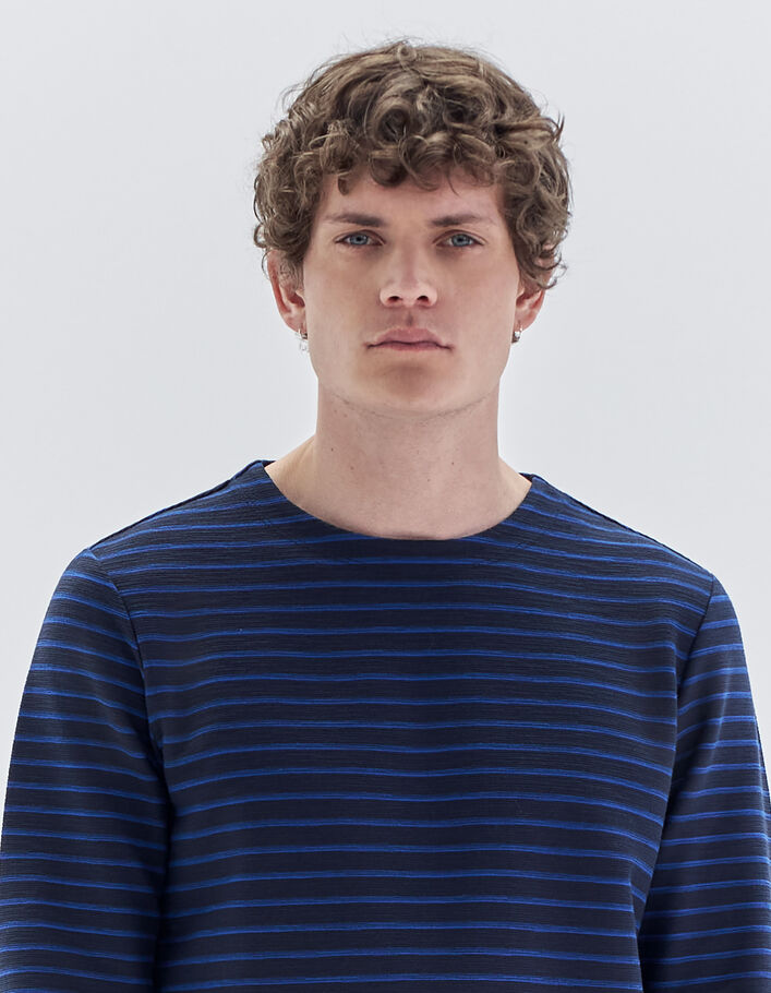 T-shirt marine rayures bleues Homme