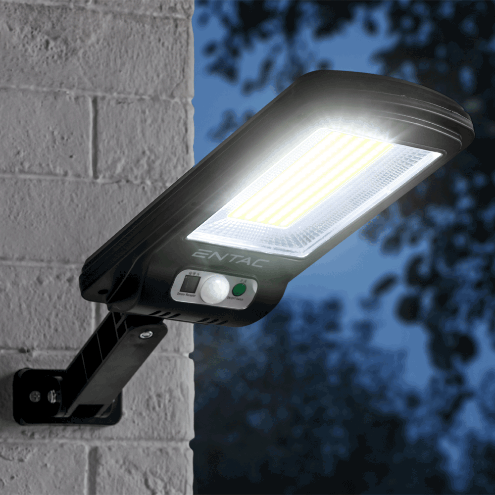 GBT ENTAC LED Solar-Wandleuchte, ca. 21 x 10 cm - schwarz