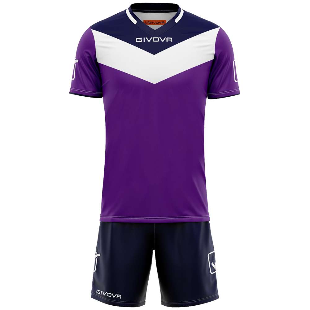 Givova Kit Campo Set Trikot + Shorts violett/blau