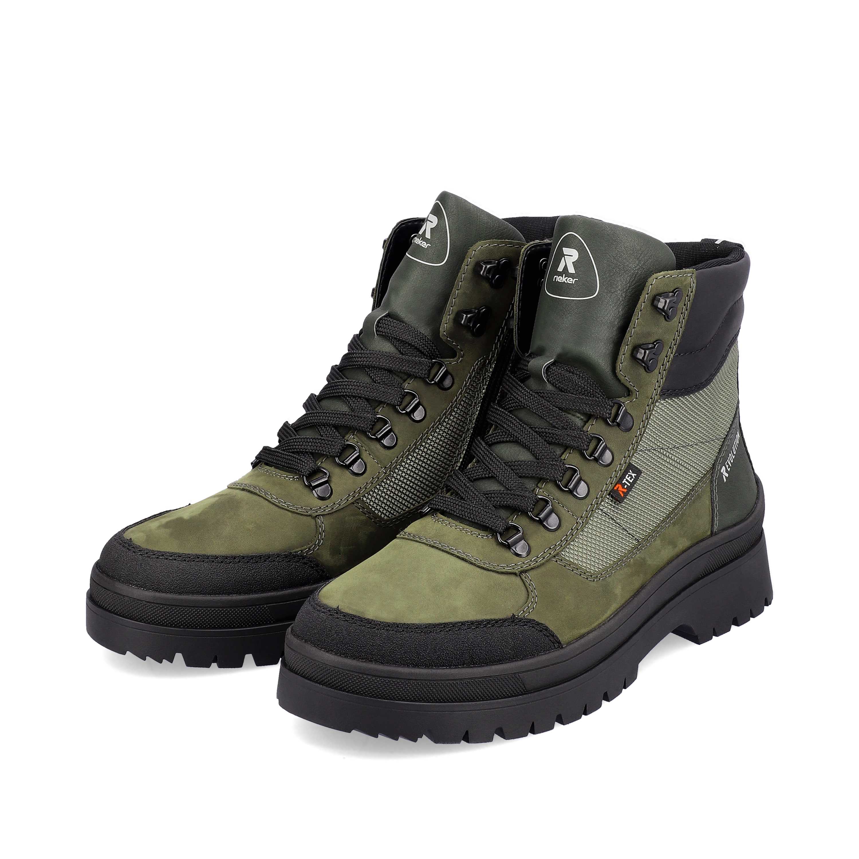 Rieker Herren Schnürstiefel khaki