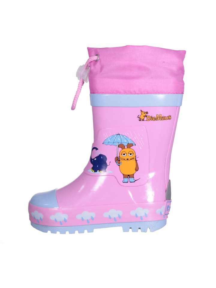 Playshoes Gummistiefel Maus & Elefant in Rosa günstig kaufen