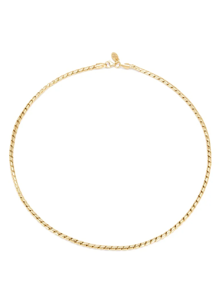 Diamond Point Yellow gold link necklace Timeless Treasures 45 cm