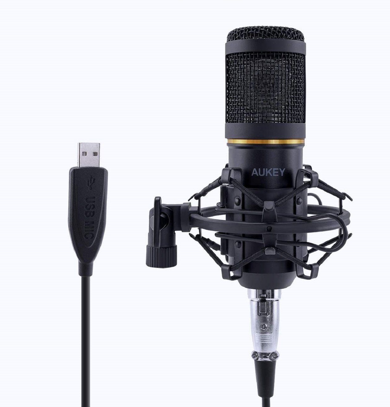 NAIPO Standmikrofon GD-G2, USB Kondensator Mikrofon Set Pro mit Ständer