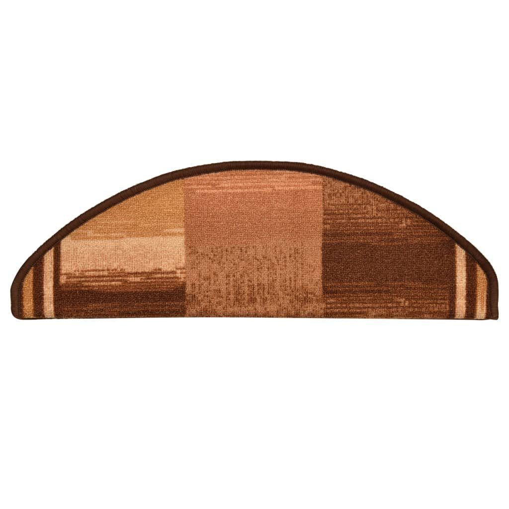 Stufenmatte Treppenmatten Selbstklebend 15 Stk Braun 65x21x4 cm, vidaXL, Höhe: 4 mm