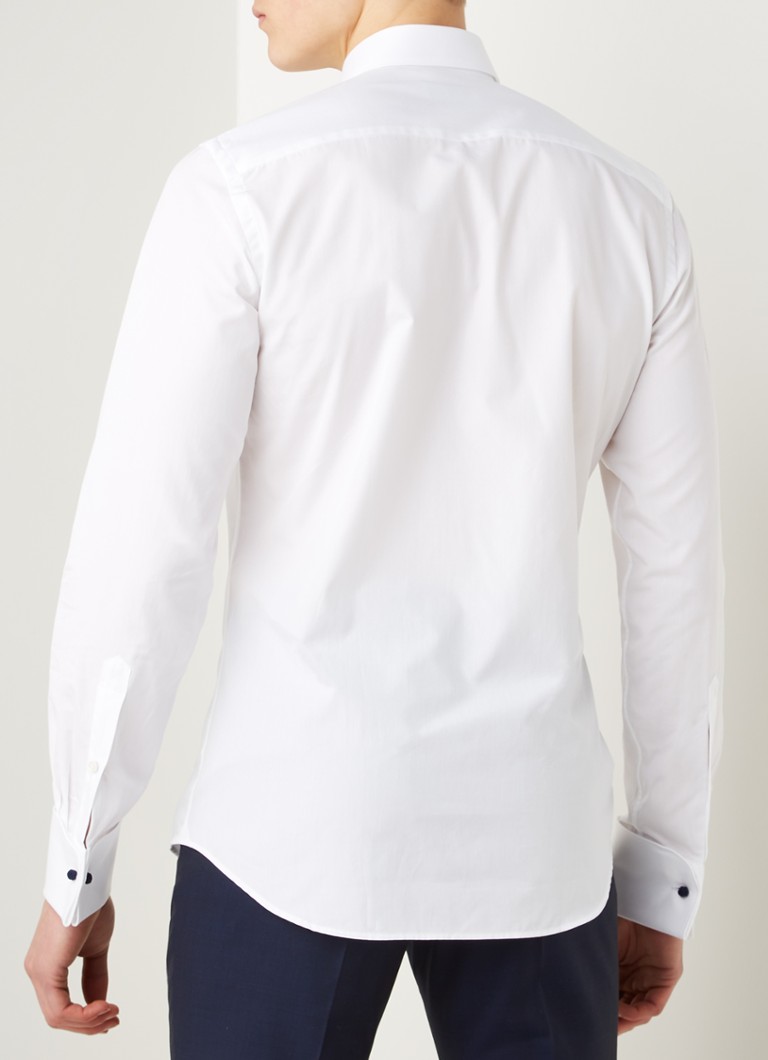 Profuomo majica za pušenje slim fit u bijeloj boji