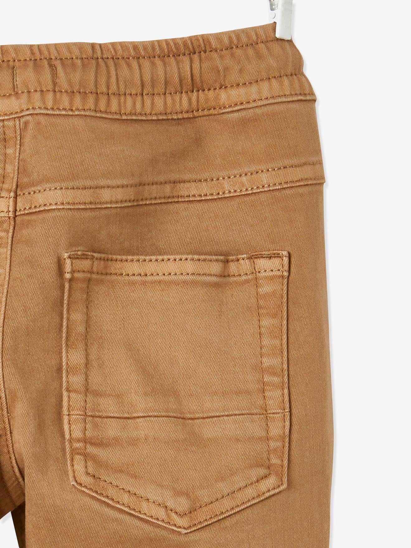 Pantalon slim couleur facile à enfiler garçon vert olive