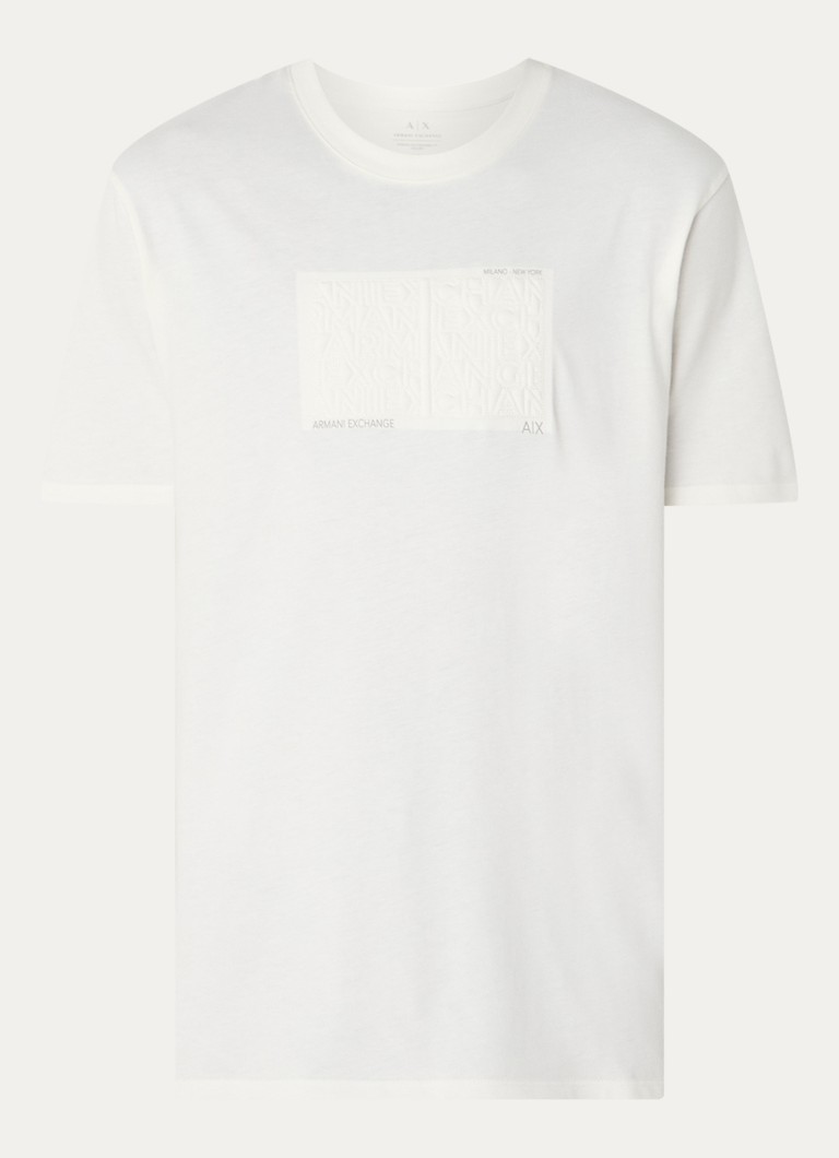 Tricou Armani Exchange cu logo brodat