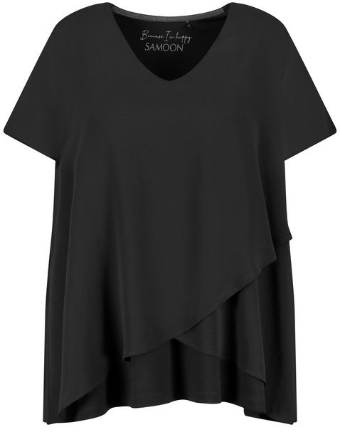 Blusenshirt mit Chiffon-Layer
