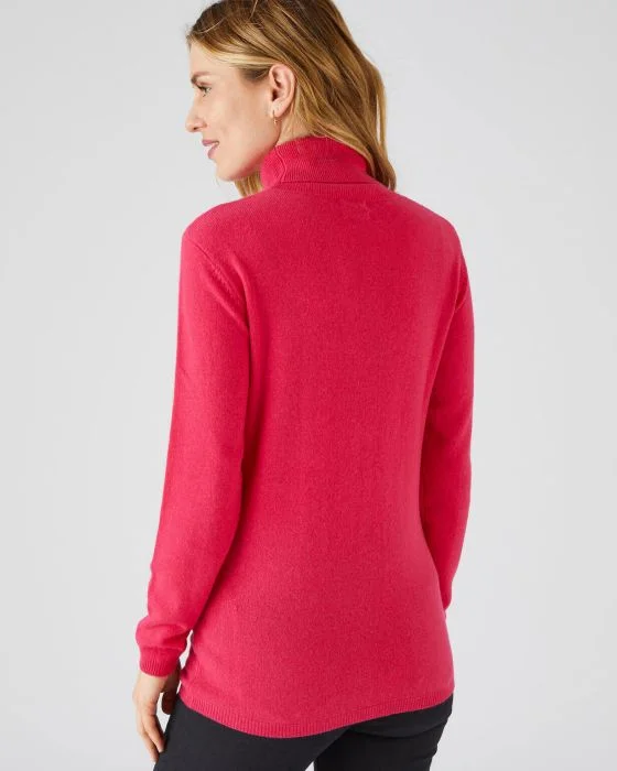 Pull col roulé en pur cachemire
