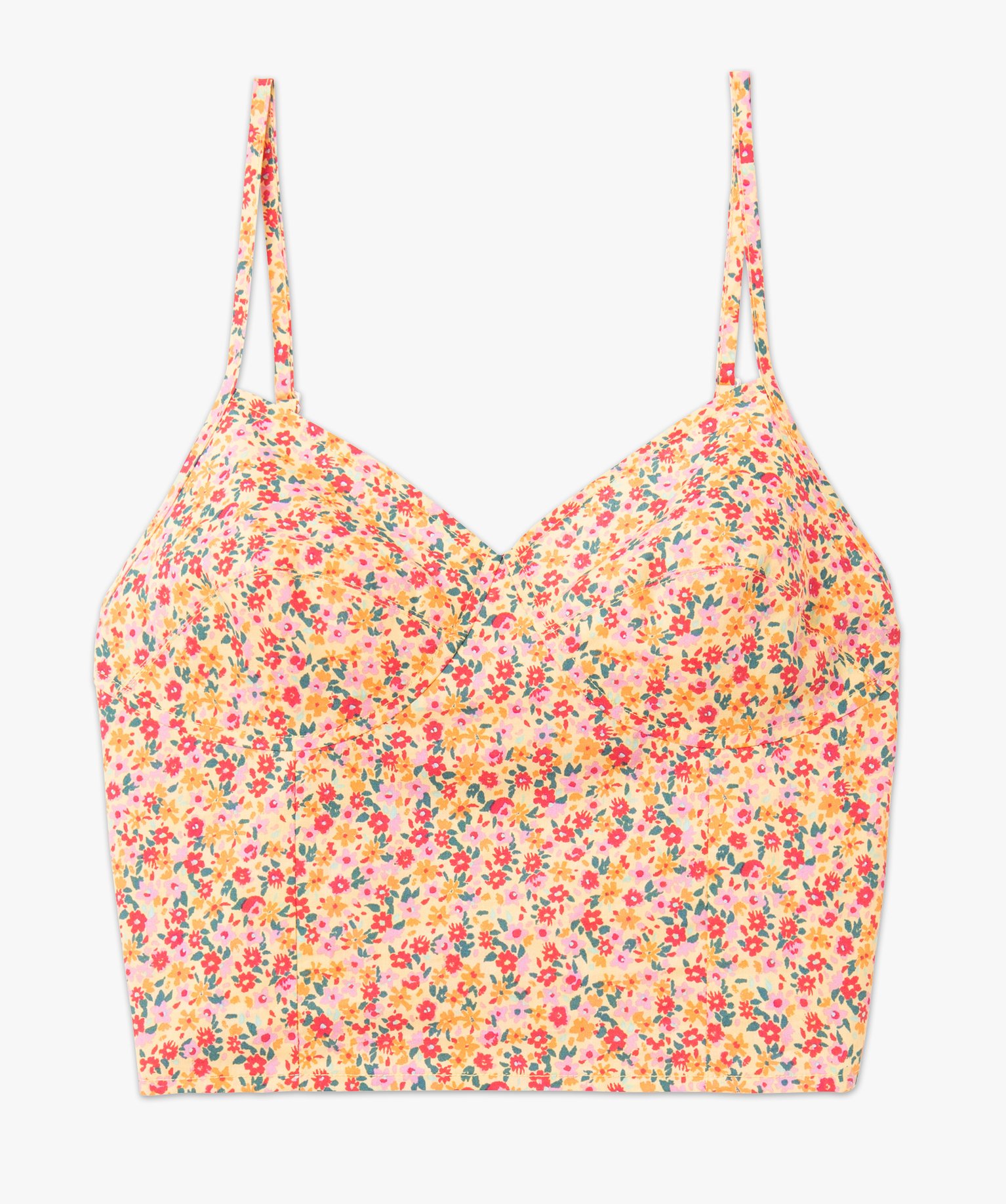 Blouse femme à bretelles et dos smocké imprime | GEMO