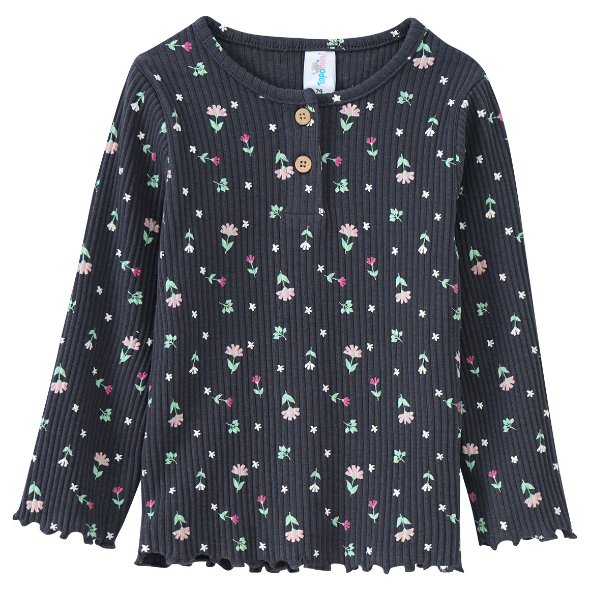 Baby Langarmshirt mit Blümchen-Allover