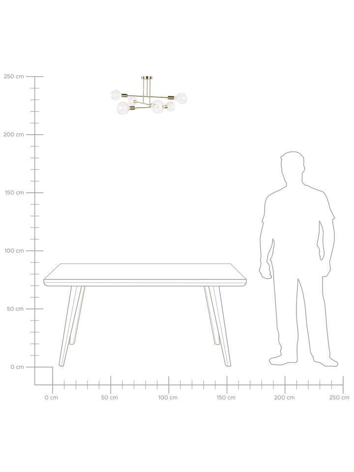 Beliani Deckenleuchten KIDANE in Messing - (W) 61 x (H) 33 x (L) 61 cm günstig kaufen onesize