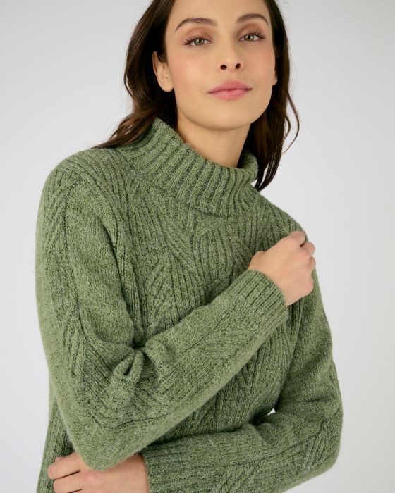Pull col roulé maille chinée Thermolactyl