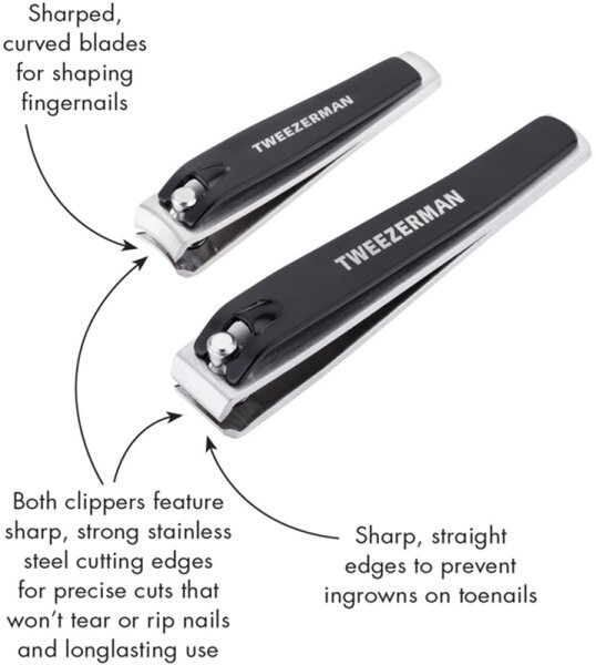 Tweezerman Nagelknipser Set, geblistet Nagelknipser