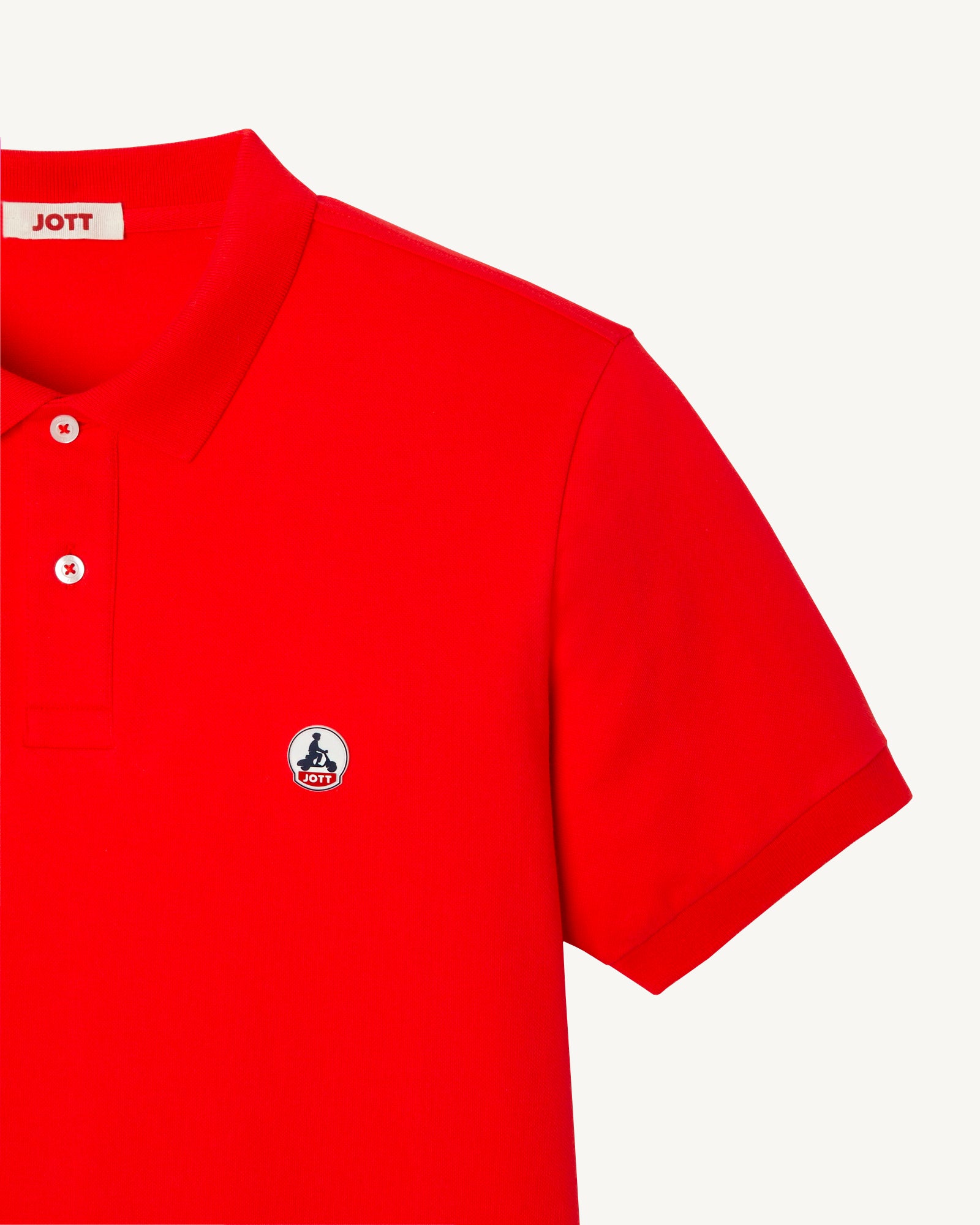 Polo homme en coton biologique Rouge vif Marbella