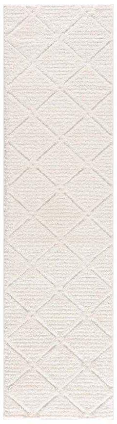 Hochflor-Läufer Focus 2997, Carpet City, rechteckig, Höhe: 20 mm, besonders weich, Uni Farben, Rauten-Optik, 3D-Effekt