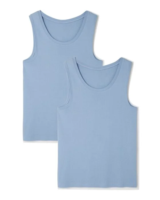 Lot de 2 débardeurs Essential pur coton peigné