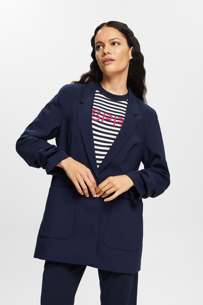 Blazer mit drapierten Ärmeln